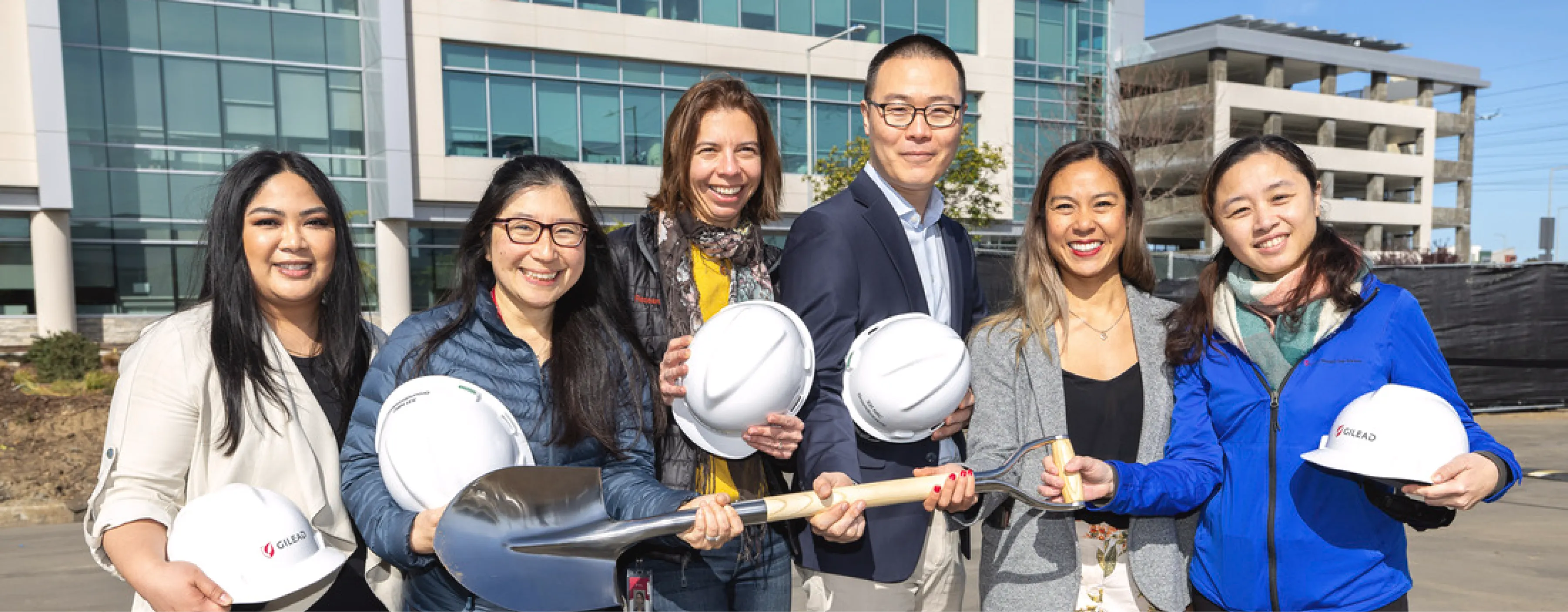 A group of people at a groundbreaking