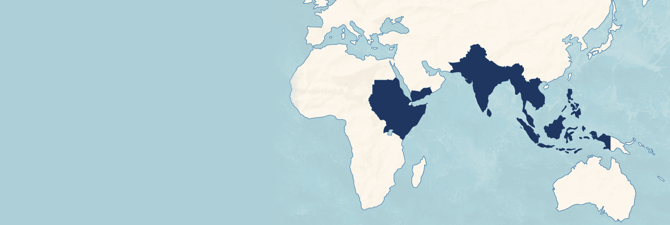 Continental Map Showing affected Areas